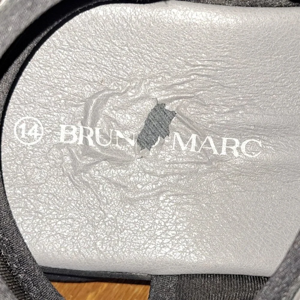 Bruno Marc Mens 14 Gray Outdoor Hook & Loop Sandals New With Flaw